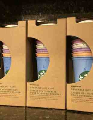 Starbucks Marble Reusable Hot Cups 6 Variety Colors Drink Cup Rare - Sold on eBay Jan, 4th 2020 for $22.95