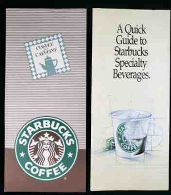 Rare 1992 Vintage Starbucks Coffee Company Brochures  - Sold on eBay Jan, 4th 2020 for $24.89