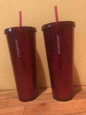 Lot Of 2 Starbucks Pink Coffe Cup Tumbler - Sold on eBay Jan, 4th 2020 for $24.99