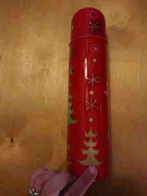 Starbucks Pylones Thermos Christmas Holiday 2006 Trees Snowflakes 17oz Red Green - Sold on eBay Jan, 4th 2020 for $34.99