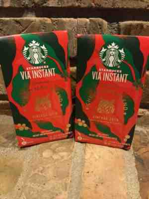(2) Starbucks Via Instant - Christmas Blend Vintage 2019  - Sold on eBay Jan, 4th 2020 for $24.99