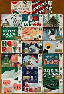 NEW 2019 Starbucks Holiday Gift Card Lot of 82 Cards w/ HTF 13 Mag Strip Set - Sold on eBay Jan, 4th 2020 for $39.99