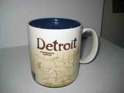 2011 STARBUCKS Collector Series DETROIT 16 oz. COFFEE MUG Skyline Icon City - Sold on eBay Jan, 4th 2020 for $24.99