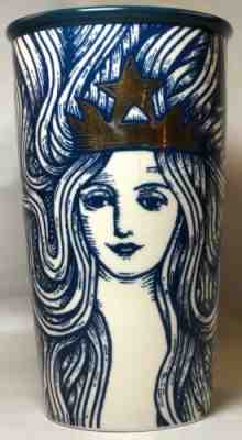 STARBUCKS Tumbler Crowned Siren Mermaid Travel Tumbler 12oz Gold Crown Siren - Sold on eBay Jan, 4th 2020 for $55.00
