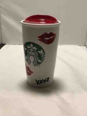 Starbucks Kiss Lips XOXO Ceramic Travel Tumbler 12oz. 2015 - Sold on eBay Jan, 4th 2020 for $19.99