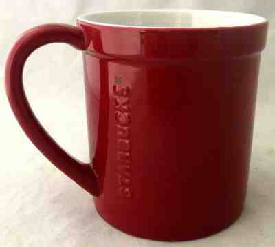 Starbucks Red Mug 2012 Embossed Letter White Interior 16oz Coffee Cup - Sold on eBay Jan, 4th 2020 for $15.85