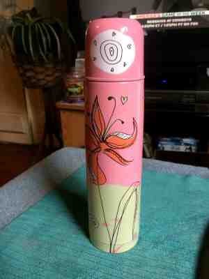 Starbuck 2006 Insulated Stainless 17Oz Pink Thermos Designed by Pylones EUC - Sold on eBay Jan, 4th 2020 for $19.99