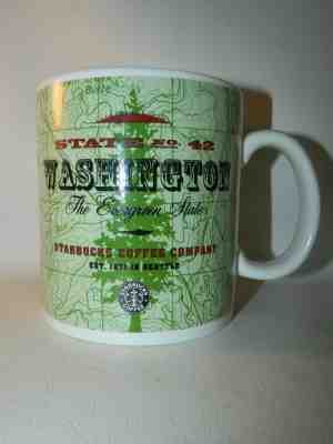 Starbucks Washington Coffee Mug Cup State No. 42 Evergreen 14 Oz - Sold on eBay Jan, 4th 2020 for $19.95