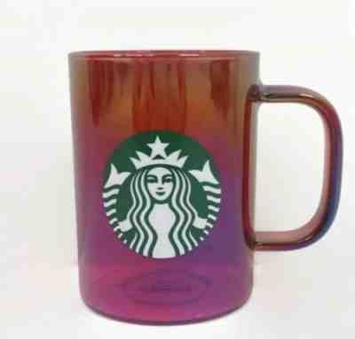 New! Starbucks 2019 Red Christmas Holiday Cup Iridescent Glass Coffee Mug 14oz  - Sold on eBay Jan, 4th 2020 for $15.99