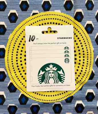 Starbucks Gift Cards Multipack of 4 ($10 each) - Sold on eBay Jan, 4th 2020 for $26.00
