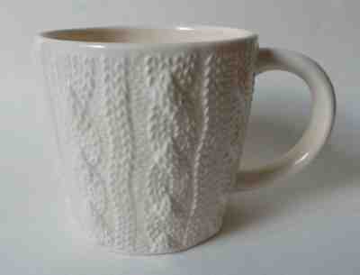 Starbucks Ceramic Coffee Mug White Cable Knit Sweater 12oz 2008 - Sold on eBay Jan, 4th 2020 for $18.99