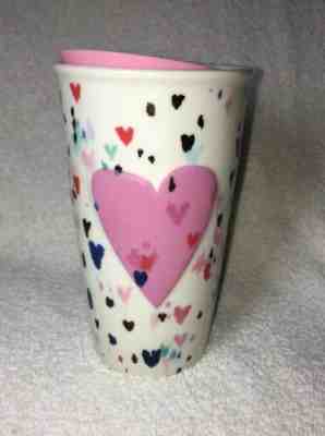 Starbucks Valentine Raised Pink Heart Double Wall Ceramic Traveler Tumbler 2018. - Sold on eBay Jan, 4th 2020 for $49.99