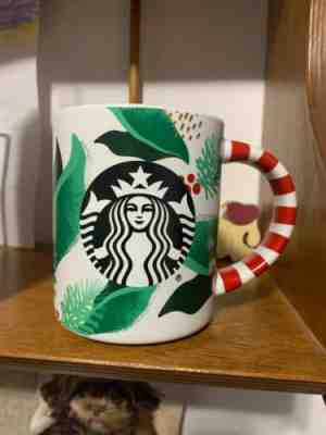 Starbucks Christmas Mug 2019 Holiday Siren Red Striped Handle  Limited Edition  - Sold on eBay Jan, 4th 2020 for $17.98