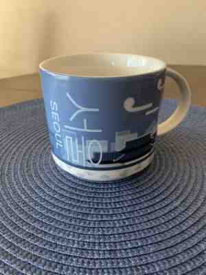 2016 STARBUCKS Korea SEOUL Dark Blue Temple Palace Statue Coffee Mug 14oz - Sold on eBay Jan, 4th 2020 for $19.99