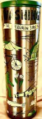 NEW Starbucks Stainless Steel WASHINGTON Tumbler Green Flip-Top Lid 16oz NWT - Sold on eBay Jan, 4th 2020 for $29.00