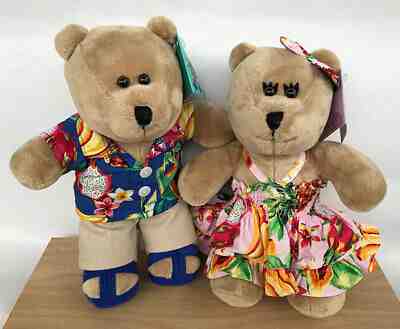 2 PCS. STARBUCKS THAILAND SUMMER BEARISTA TEDDY BEAR PLUSH SOFT DOLL