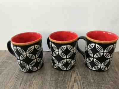Starbucks Set Of 3 Hawaiian Embossed Tiki Flower Coffee Cup Mug Bone China 2008 - Sold on eBay Jan, 4th 2020 for $29.80