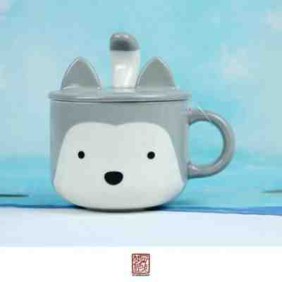 New Starbucks 2018 China Christmas 12oz Husky Cell Phone Base Mug - Sold on eBay Jan, 4th 2020 for $29.99