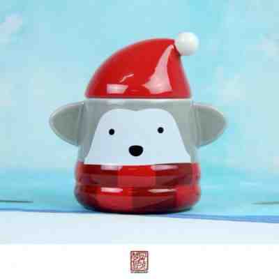 New Starbucks 2018 China Christmas 14oz Warm Husky Red Hat Design Mug - Sold on eBay Jan, 4th 2020 for $29.99