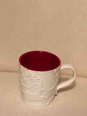 Starbucks Reindeer Embossed Coffee Mug Red & White Holiday 2009 New Exc  - Sold on eBay Jan, 3rd 2020 for $19.99