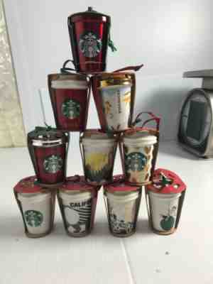 Starbucks Set 9 Ornaments Mermaid california Seattle.boy Bounce.red. White New - Sold on eBay Jan, 3rd 2020 for $39.99