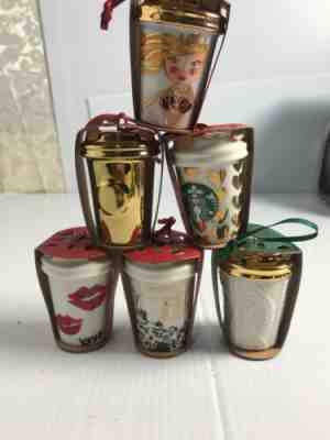 Starbucks Set 6 Ornaments Mermaid Xoxo White Cozy.gold Hearts.gold.san Francisco - Sold on eBay Jan, 3rd 2020 for $29.99