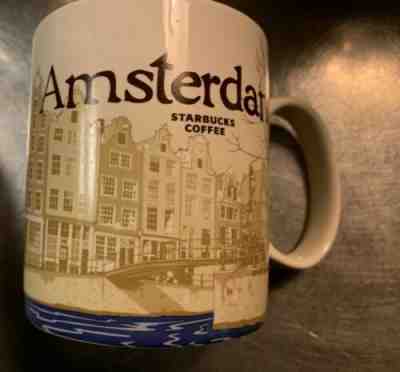 Starbucks 16 OZ AMSTERDAM 2013 COLLECTOR SERIES MUG Bike Blue Cup - Sold on eBay Jan, 3rd 2020 for $28.99