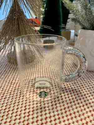 Starbucks Glitter Glass Mug Coffee Cup - Sold on eBay Jan, 3rd 2020 for $36.95