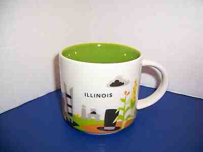 2015 Starbucks Illinois Coffee Mug (14 oz) “You Are Here” Land of Lincoln Corn - Sold on eBay Jan, 3rd 2020 for $15.00