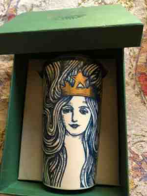 NIB Starbucks 2016 Anniversary Blue Siren Mermaid 12oz Ceramic Coffee Tumbler - Sold on eBay Jan, 3rd 2020 for $39.00