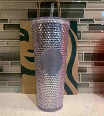 NEW STARBUCKS 2019 Venti Bling Platinum  Studded Cold Cup Tumbler WINTER HOLIDAY - Sold on eBay Jan, 3rd 2020 for $28.99