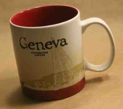 Geneva Genève Starbucks Global Icon City 16oz 2013 Ceramic Coffee Cup Tea Mug - Sold on eBay Jan, 3rd 2020 for $24.99