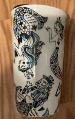 Starbucks Las Vegas Mermaids Ceramic Mug Travel Tumbler With Lid 2015 12 oz  - Sold on eBay Jan, 3rd 2020 for $26.00