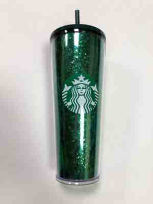 Starbucks HOLIDAY 2019 Glitter Green Acrylic Cold Cup Tumbler NEW - Sold on eBay Jan, 3rd 2020 for $15.00