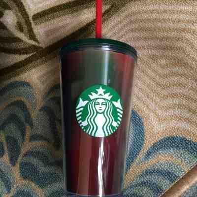 Starbucks HOLIDAYS 2019 Christmas Red & Green Changing Acrylic Cold Cup Tumbler - Sold on eBay Jan, 3rd 2020 for $15.00