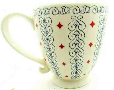 Starbucks 2003 Bone China Barista Christmas Large Coffee Cup Mug Holiday Blue - Sold on eBay Jan, 3rd 2020 for $15.54