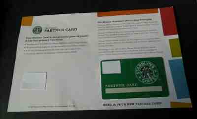 STARBUCKS Original 2003 GREEN PARTNER APRON CARD with Original MAILER *Near Mint - Sold on eBay Jan, 3rd 2020 for $66.75