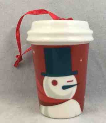 Holiday 2012 Starbucks Coffee Company Christmas Tree Ornament Red Cup Snowman - Sold on eBay Jan, 3rd 2020 for $20.00