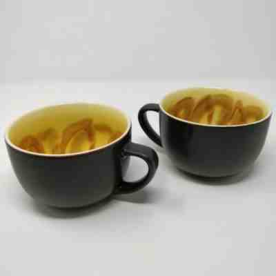 Starbucks 2012 Sunflower Matte Black 12 Oz New Bone China Coffee Mug Set (2) Cup - Sold on eBay Jan, 3rd 2020 for $24.00