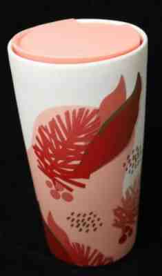 Starbucks 2019 Pink Peach Pine Berries Ceramic Traveler Mug Cup 12 oz Tall Rare - Sold on eBay Jan, 3rd 2020 for $59.95