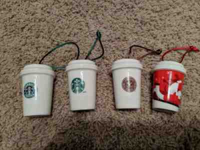 Lot of 4 Starbucks Ornaments - Sold on eBay Jan, 3rd 2020 for $22.50
