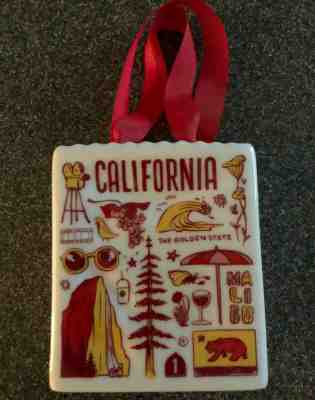 STARBUCKS CALIFORNIA TOTE BAG GIFT CARD HOLDER ORNAMENT 2019 - Sold on eBay Jan, 3rd 2020 for $15.95