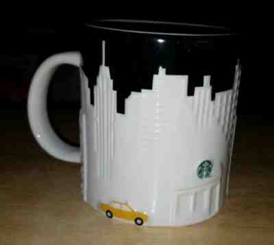 Starbucks 2012 New York City Night LandscapeYellow Taxi White/Black Mug/Cup 18oz - Sold on eBay Jan, 3rd 2020 for $25.00