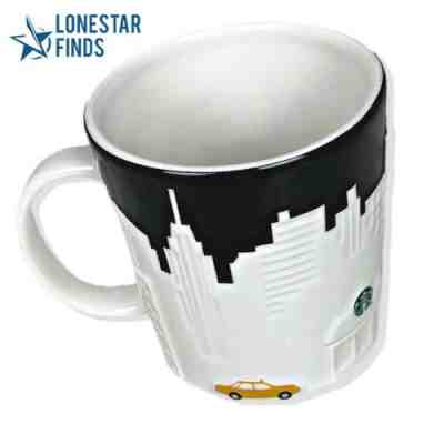 STARBUCKS York City NYC Relief Coffee Mug Taxi Edition 16 oz Manhattan Skyline - Sold on eBay Jan, 3rd 2020 for $24.99