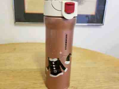 Starbucks Stainless Steel Christmas Chinese Thermos Tumbler, 16 oz.  - Sold on eBay Jan, 3rd 2020 for $18.99