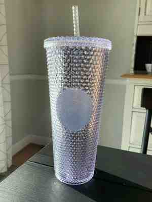 NEW STARBUCKS 2019 Silver Platinum Studded Cup Tumbler WINTER HOLIDAY EDITION 24 - Sold on eBay Jan, 3rd 2020 for $26.00