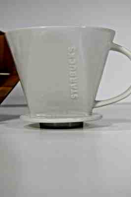 STARBUCKS Pour Over Ceramic Brewer Drip Cup #4 Cone Filter Included New - Sold on eBay Jan, 3rd 2020 for $19.85