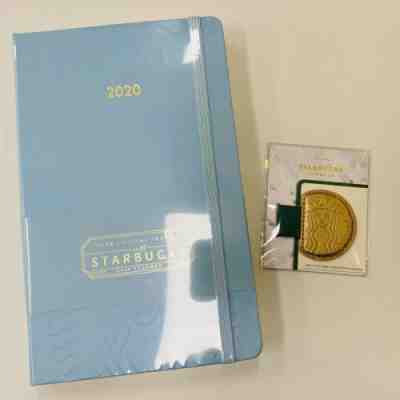 Starbucks 2020 Sky Blue Planner Journal Diary Korea Limited Edition + Pen Holder - Sold on eBay Jan, 3rd 2020 for $31.00