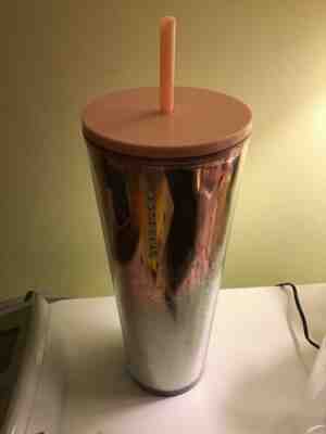 NEW Starbucks Holiday 2019 Venti Tumbler ROSE GOLD Cascading Snow RARE EDITION - Sold on eBay Jan, 2nd 2020 for $16.50
