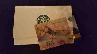 Most Beautiful STARBUCKS Japan SAKURA 2011 Gift Card w/Core Sleeve US Seller - Sold on eBay Jan, 2nd 2020 for $19.22